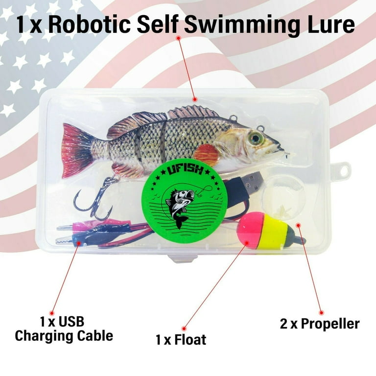 Large Robotic Lure Animated Swimbait Electric USB Wobbler Self