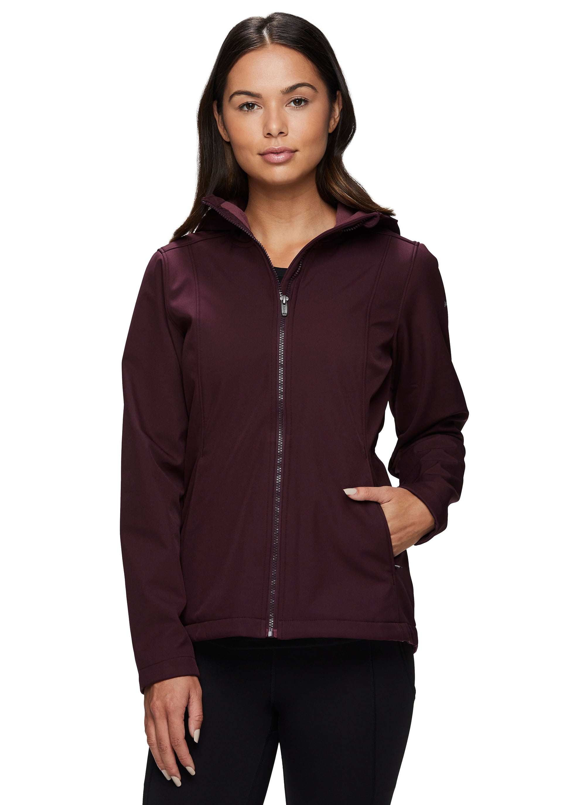 Avalanche Women's Soft Shell Fleece Lined Jacket With Hood And Pockets