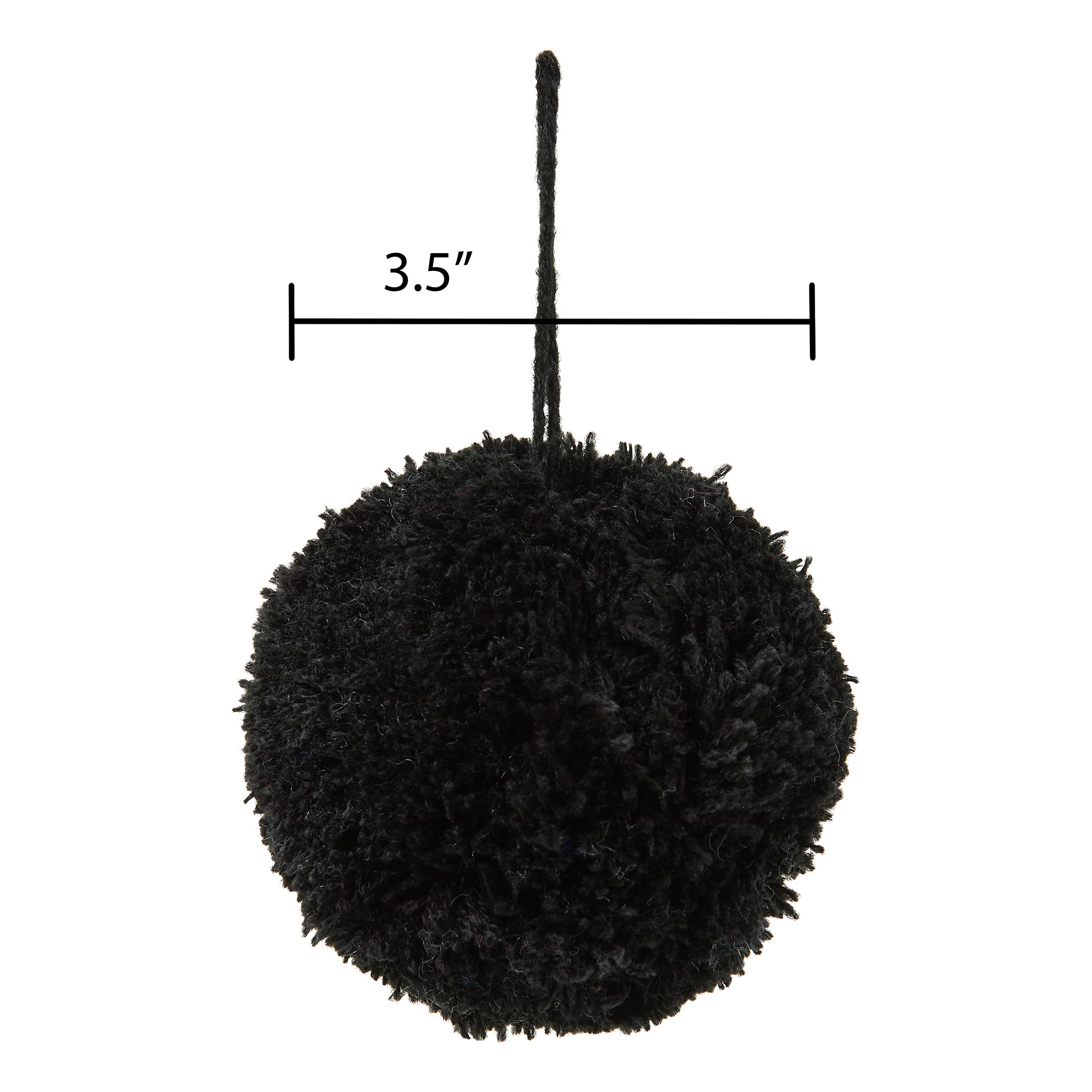 Offray White 3 Inch Acrylic Yarn Pom Pom great for craft projects, 1 Each 