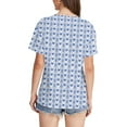 thumbnail image 5 of Puntoco Liquidación de blusas cortas para mujer Blusas estampadas de moda para mujer Camiseta de manga corta Cuello redondo, 5 of 5
