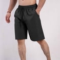 thumbnail image 2 of Besolor Mens Workout Shorts Summer Lightweight Quick Dry Athletic Running Casual Drawstring Elastic Waist Beach Shorts with Pocket(XX-Large,Black), 2 of 7