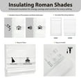 thumbnail image 4 of Taylor & Olive  Halfway White Insulating Cordless Roman Shade 16 - 29 Inches 20 x 72 Casual, 4 of 5