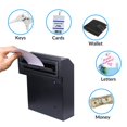 thumbnail image 3 of Pochar Door Drop Box for Mail, Rent, Deposit, and Night Key - Through The Door Locking Steel Mailbox with Rear Access (Black), 3 of 4