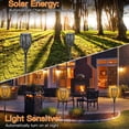 thumbnail image 4 of Solar Light Garden Torches, Solar Torch With Usb Charging & Waterproof Solar Garden Lighting Garden Light Automatic On / Off (Pack Of 2), 4 of 7