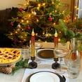 thumbnail image 4 of Raindrops 2Set Holiday Window Candles with Decorative Lighting in Golden Plastic Shape, 4 of 8