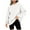 White, variant on IROINNID Hoodie for Women Oversized Solid All-match Pullover Long Sleeve Loose Fit Plain Classic Sweatshirt Basic Tops,White