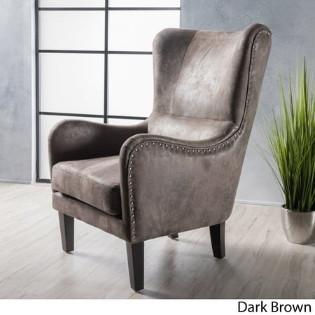 christopher knight home lorenzo high back studded fabric club chair