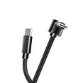 thumbnail image 2 of Cable USB tipo C a USB-C PD de nailon trenzado con codo de 90 grados para Samsung y Tesla, cargador rápido de 60 W, cable USB-C., 2 of 4