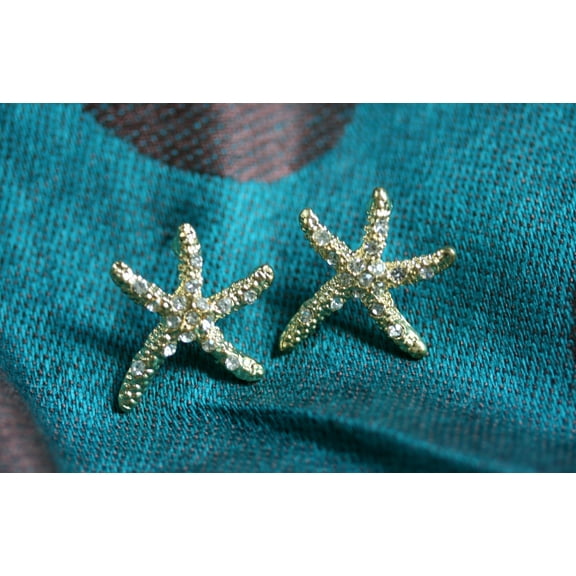 Just Love Jewels Rhinestone Starfish Stud Earrings