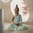 thumbnail image 4 of Meditating Buddha Statue Ornament Sculpture Vintage Style Fengshui Thailand Buddha Figurine for Car Interior Desk Decor Artwork, 4 of 8