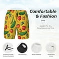 thumbnail image 5 of Lsque Mens Swim Trunks Colorful Vegetables Pattern - Bathing Suit Compression Liner - Beach Swim Shorts Swimwear - (S-3XL) - Stretch Quick Dry -Small, 5 of 9