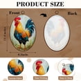 thumbnail image 3 of Farmhouse Canvas Wall Art Vibrant Rooster Abstract Artistic Style Bold Colors Oval Framed Canvas Prints Vintage Wall Hanging Decor for Home Decorations 8.6"x11.4", 3 of 7