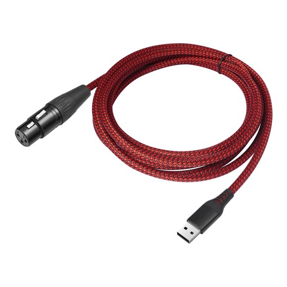 Cable adaptador USB macho a XLR hembra Cable conversor de enlace de micrófono universal fácil de usar Cable de audio de estudio plug-and-play