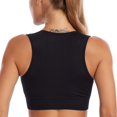thumbnail image 4 of Magazine Women's Sleeveless Sports Vest Tops, Wireless Comfort Crop Tank for Running Yoga Workout Fitness, 4 of 4