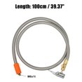thumbnail image 3 of Adaptador de manguera de inflado de neum?ticos Flexible de 39,4 ", 1 Uds., mandril de aire de tama?o de rosca M6 con manguera para v?lvula de neum?tico est?ndar, rosca fina con v?lvula de liberaci?n de aire Unique Bargains mandriles para neumáticos de automóviles, 3 of 6