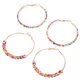 thumbnail image 3 of EeaseMX 2 pares Bohemian Circle Round Pendientes de pendientes de verano Pendientes de cuentas de moda Joyas, 3 of 8
