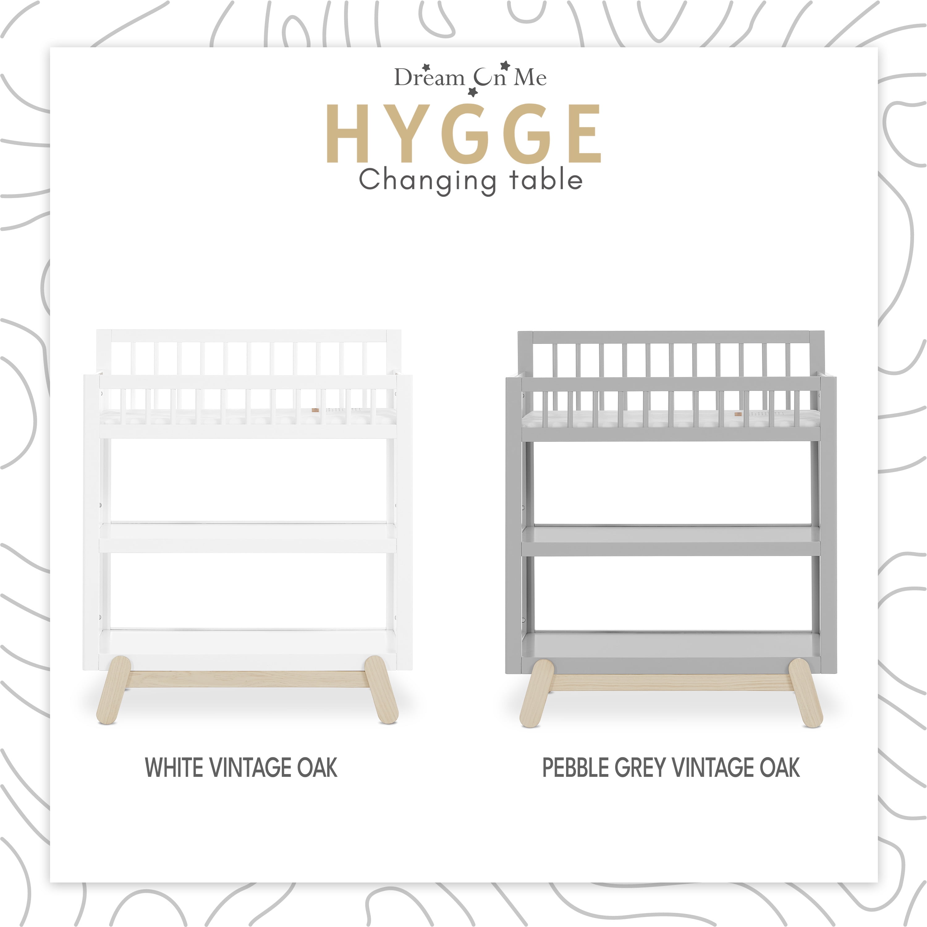 Vintage grey changing sales table