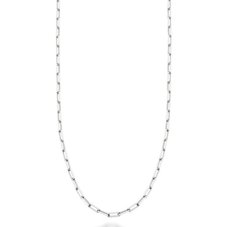 Miabella Solid 925 Sterling Silver Italian 2mm Paperclip Link Chain Necklace for Women, Made in Italy (Length 18 Inches (women's average length))