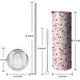 thumbnail image 5 of 20oz Multicolor Christmas Pattern Skinny Tumblers Stainless Steel Tumbler with Lid and Straw,Vacuum Insulated Double Wall Travel Tumbler Cups with Cleaning Brush for Coffee,Tea, 5 of 6