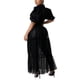 thumbnail image 5 of Túnica ajustada sexy de manga corta para mujer: blusa asimétrica con volantes, material de poliéster, color liso, ideal para salir de fiesta o una cita., 5 of 8