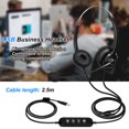 thumbnail image 3 of Hicess 300D Telephone Headset Lossless Noise Reduction Breathable USB Binaural MIC Long Cable Call Center Headphone for Truck Driver Office, 3 of 8