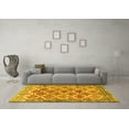 thumbnail image 3 of Ahgly Company Machine Washable Indoor Square Persian Yellow Traditional Area Rugs, 4' Square, 3 of 4