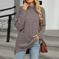 thumbnail image 3 of Plebaso Womens Turtleneck Sweater Lightweight Long Sleeve Knit Pullover Sweaters Fall Winter Tops for Women, 3 of 8