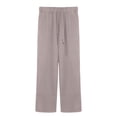 thumbnail image 1 of IDALL Lounge Pants Women Business Casual Pants Ladies' Fashionable And Simple Spring And Versatile Drawstring Casual Pants Wide Leg Pants Woman Summer Pants Khaki L, 1 of 3