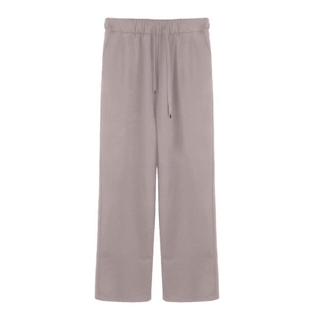 IDALL Lounge Pants Women Business Casual Pants Ladies' Fashionable And Simple Spring And Versatile Drawstring Casual Pants Wide Leg Pants Woman Summer Pants Khaki L