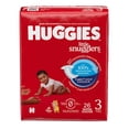thumbnail image 3 of Huggies Little Snugglers Baby Diapers, Size 3 (16-28 lbs), 52 Ct (Select for More), 3 of 11