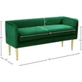 thumbnail image 3 of Meridian Furniture Audrey Green Velvet Bench, 3 of 6