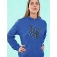 thumbnail image 2 of Polygonal Love Hoodie Women -Image by Shutterstock, Female Large, 2 of 4