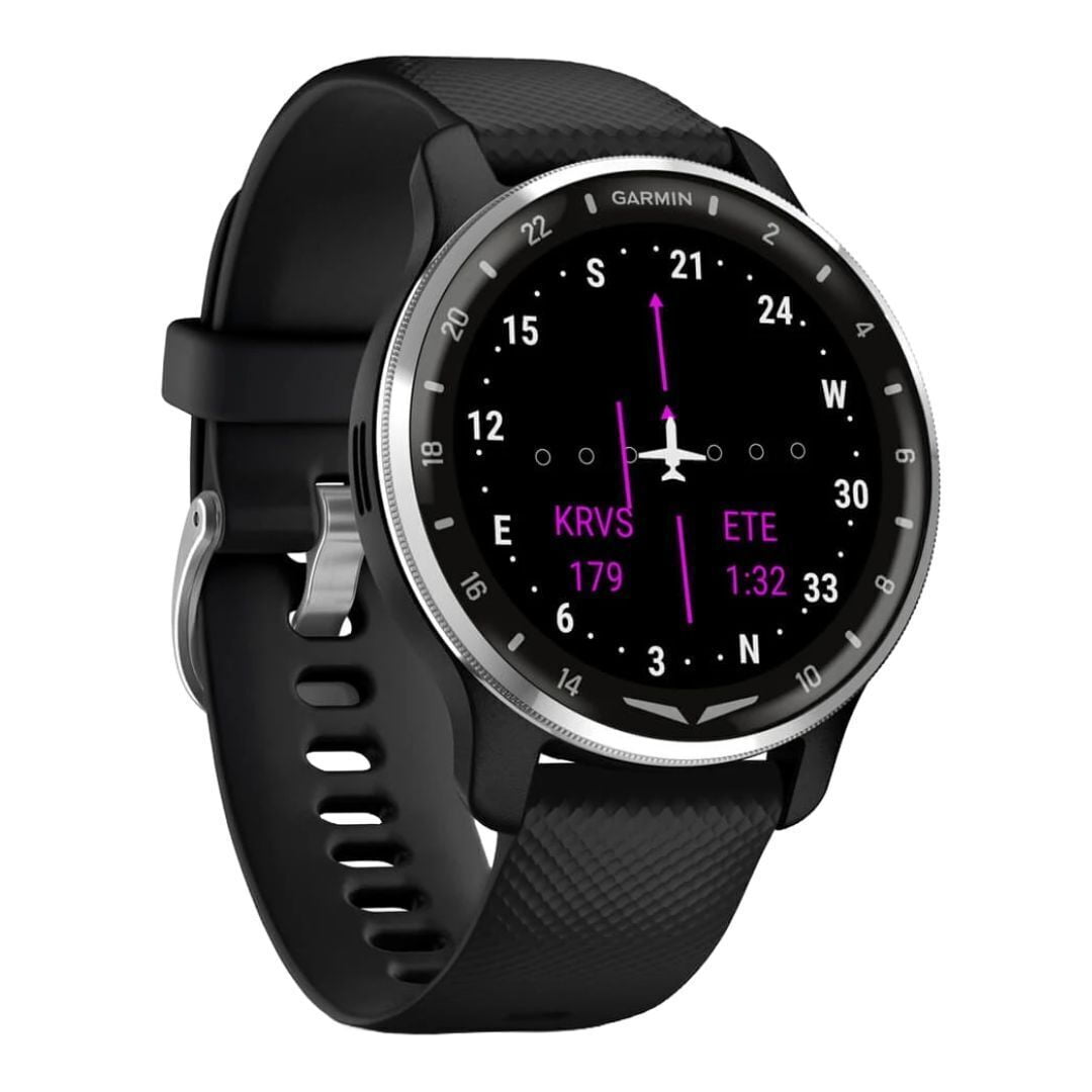 Garmin D2™ Air X10, Touchscreen Aviator Smartwatch with GPS, Aviation Weather, Call and Text, Health and Wellness Features and More, Black