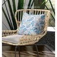 thumbnail image 4 of 20â€ Gray Blue Tropical Suede Throw Pillow, 4 of 4