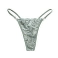 thumbnail image 2 of Gibobby Lenceria mujer sexy Día de San Valentín Calzoncillos de encaje sexy para mujer Bragas ahuecadas Bragas de encaje de ganchillo Tangas G String Lencería Ropa interi(Verde, M), 2 of 5