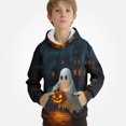 thumbnail image 2 of DJDLJWCJ Boys Halloween Long Sleeve Hoodie Kids Halloween Print Pullover Sweatshirts, Fun Casual Fall Festival Tops Multicolor Size 3T, 2 of 5