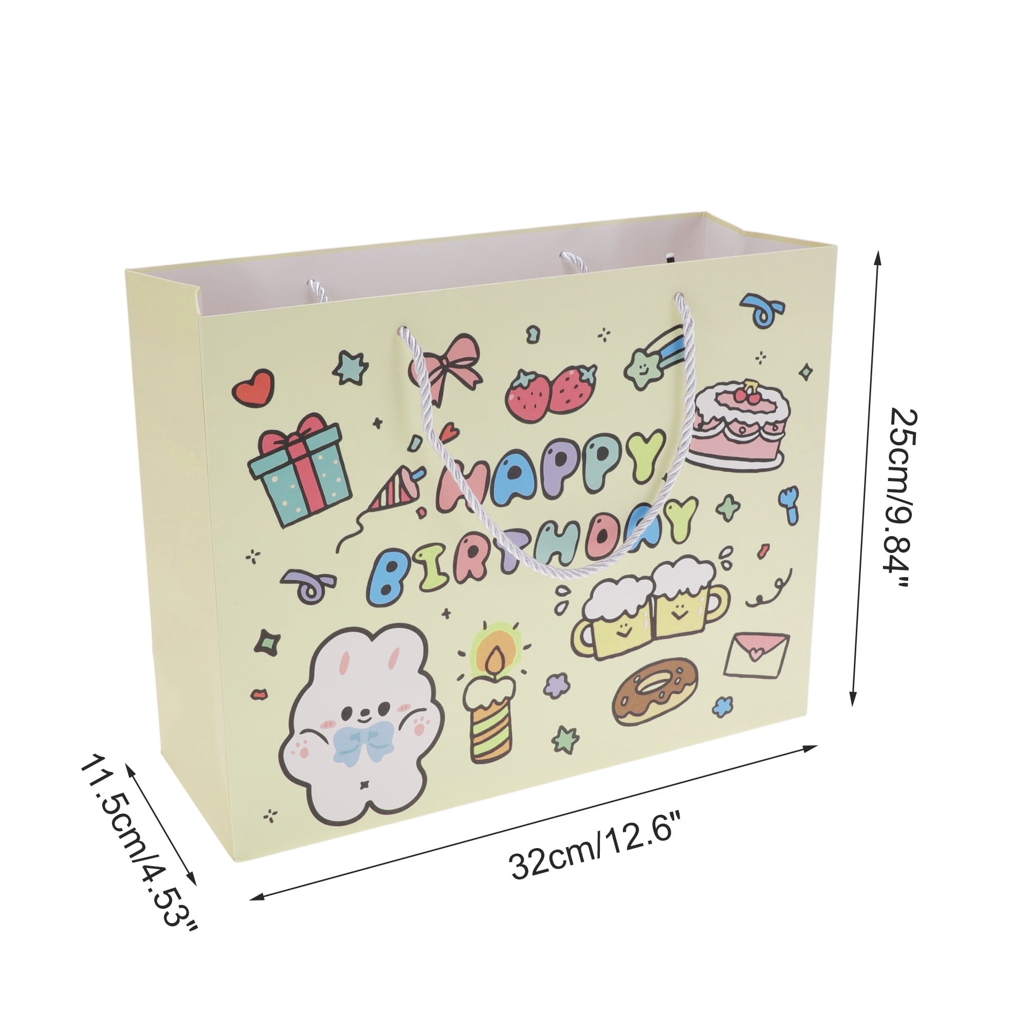 Unique Bargains Cartoon Animal Gift Bags 2Pcs Yellow
