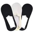thumbnail image 3 of TeeHee Men's Seamless Cotton No Show Socks 3 Pairs Quality Dress Footie Liner (Black, Black, White), 3 of 6