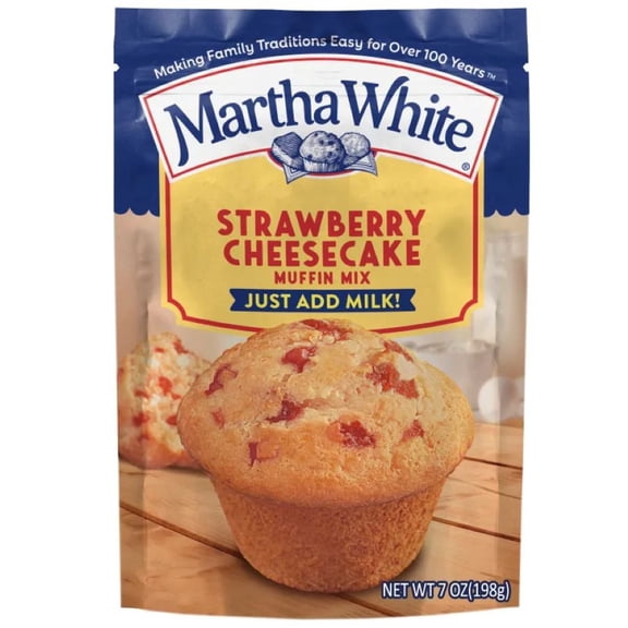 Pack Of 3 Martha White Strawberry Cheesecake Muffin Mix, 7 oz (Package May Vary)