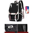 thumbnail image 4 of YAZI Backpack Lisa Rose JISOO Jennie Shouler Bag Messenger Bag Fashion USB Charging Backpack (black 2), 4 of 14