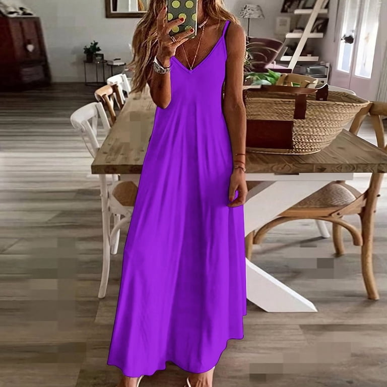 Formal Dress Purple Neon Dress Neon Purple Sleeveless Dress Women Long Dresses  Prom Dress Women's Evening