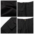 thumbnail image 4 of Domzest Men's Lightweight Ripstop Tactical Cargo Pants Water Resistant Hiking Work Pants Relaxed Fit Black 5XL, 4 of 8