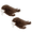 2PK Brown Walrus, variant on Mighty® : Narwhal Dog Toy : Ultra Durable Plush Toy with Multiple Layers & Reinforced Seams , Washable and Floats , Mighty® Construction