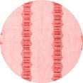 thumbnail image 1 of Ahgly Company Indoor Round Solid Red Modern Area Rugs, 3' Round, 1 of 4