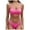Hot Pink, variant on Siilsaa Women's Ribbed Bikini Sets Scoop Neck Cheeky Swimsuit Textured Two Piece Bathing Suit Black,M