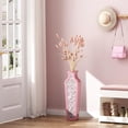 thumbnail image 5 of SHYFOY Pink Crushed Diamond Floor Vase 26.8" Tall Mirror Glass Large Vase for Dried Flower, 5 of 5