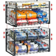 X-cosrack Heavy Duty 2 Tier Stackable Can Rack Organizer, Food Storage ...
