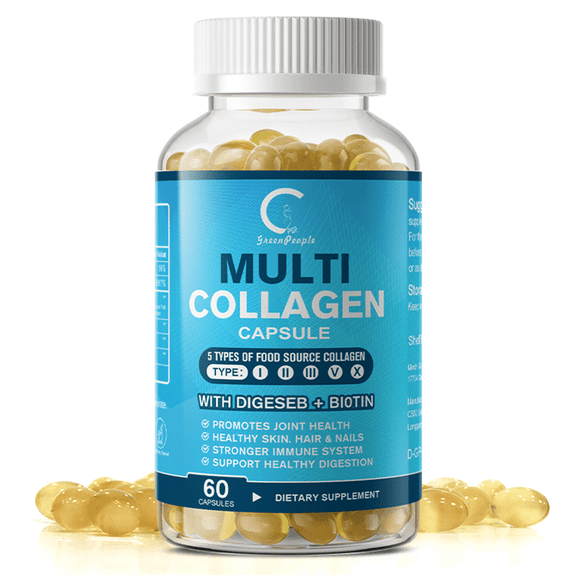 GPGP Greenpeople Multi Collagen Pills 5000mg - 60 Capsules - Healthy Joints, Hair, Skin, Nails
