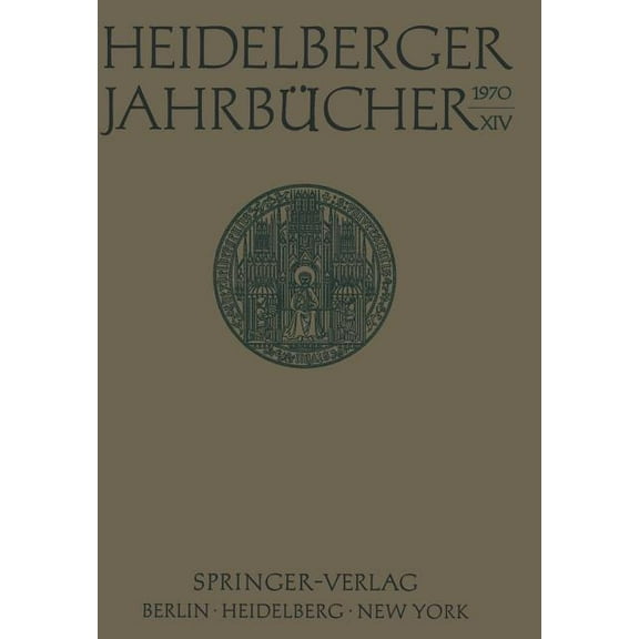 Heidelberger Jahrbücher Heidelberger Jahrbücher, Book 14, (Paperback)