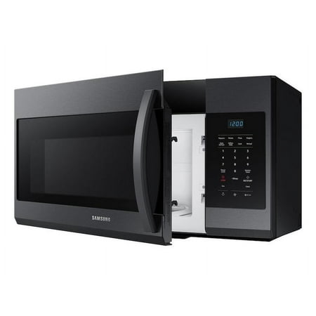 Samsung - 1.7 Cu. Ft. Over-the-Range Microwave - Black Stainless Steel